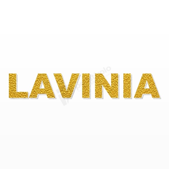 LAVINIA nome in polistirolo - Arial - Oro - Senza base