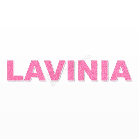 LAVINIA nome in polistirolo - Arial - Rosa - Senza base