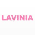 LAVINIA nome in polistirolo - Arial - Rosa - Senza base