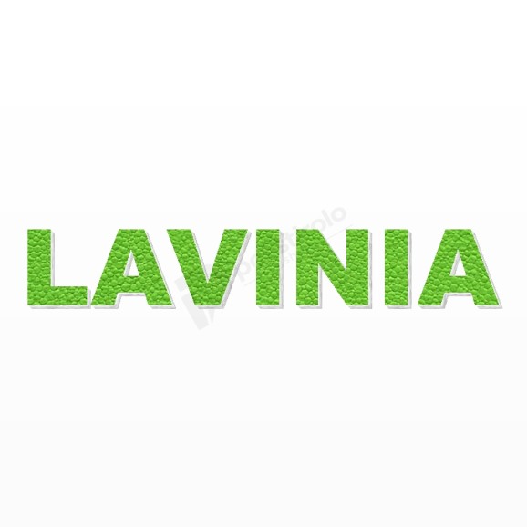 LAVINIA nome in polistirolo - Arial - Verde - Senza base