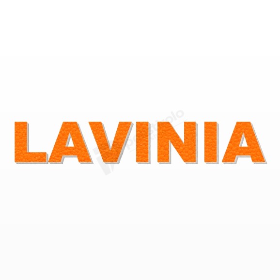 LAVINIA nome in polistirolo - Arial - Arancione - Senza base