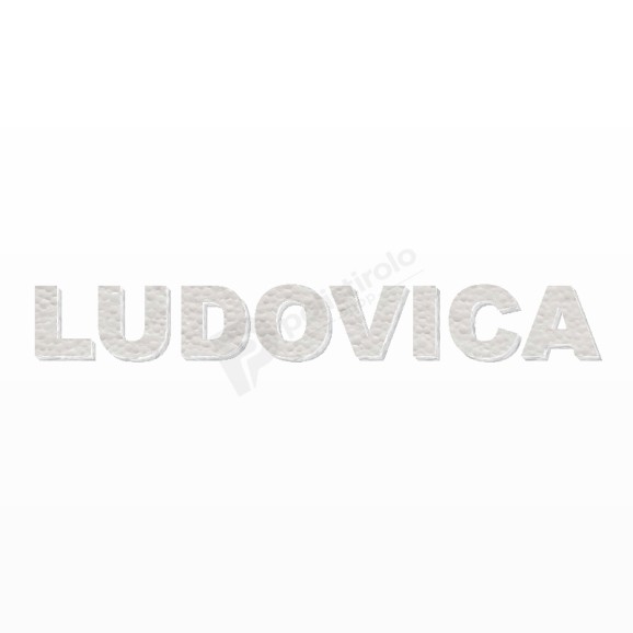 LUDOVICA nome in polistirolo - Arial - Bianco - Senza base