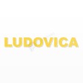 LUDOVICA nome in polistirolo - Arial - Giallo - Senza base
