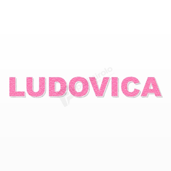 LUDOVICA nome in polistirolo - Arial - Rosa - Senza base