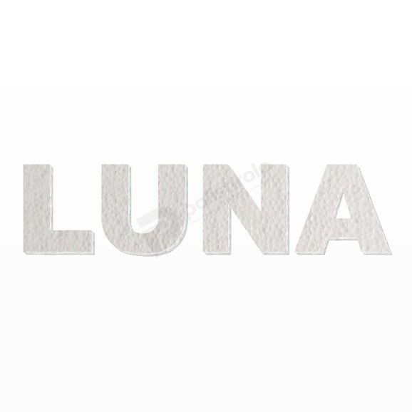 LUNA nome in polistirolo - Arial - Bianco - Senza base