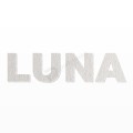 LUNA nome in polistirolo - Arial - Bianco - Senza base