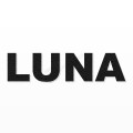 LUNA nome in polistirolo - Arial - Nero - Senza base