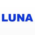 LUNA nome in polistirolo - Arial - Blu - Senza base