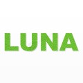 LUNA nome in polistirolo - Arial - Verde - Senza base