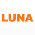 LUNA nome in polistirolo - Arial - Arancione - Senza base