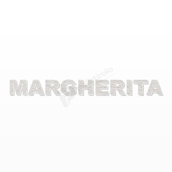 MARGHERITA nome in polistirolo - Arial - Bianco - Senza base