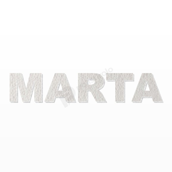 MARTA nome in polistirolo - Arial - Bianco - Senza base