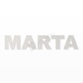 MARTA nome in polistirolo - Arial - Bianco - Senza base