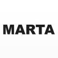 MARTA nome in polistirolo - Arial - Nero - Senza base