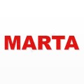 MARTA nome in polistirolo - Arial - Rosso - Senza base