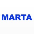 MARTA nome in polistirolo - Arial - Blu - Senza base