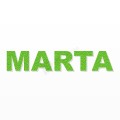 MARTA nome in polistirolo - Arial - Verde - Senza base