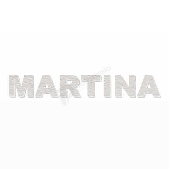 MARTINA nome in polistirolo - Arial - Bianco - Senza base