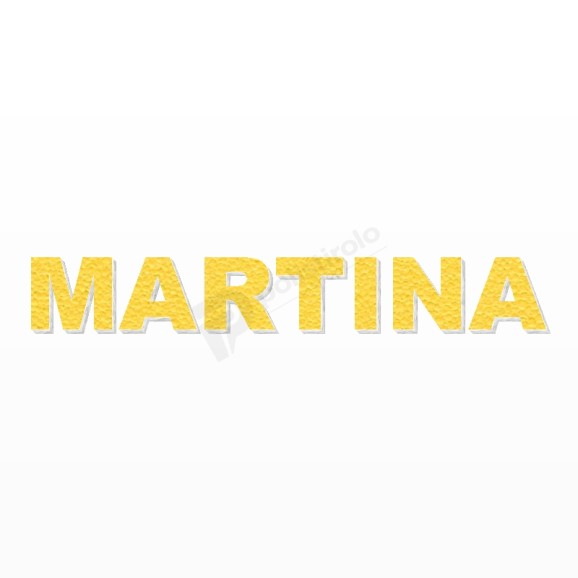 MARTINA nome in polistirolo - Arial - Giallo - Senza base