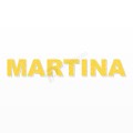 MARTINA nome in polistirolo - Arial - Giallo - Senza base