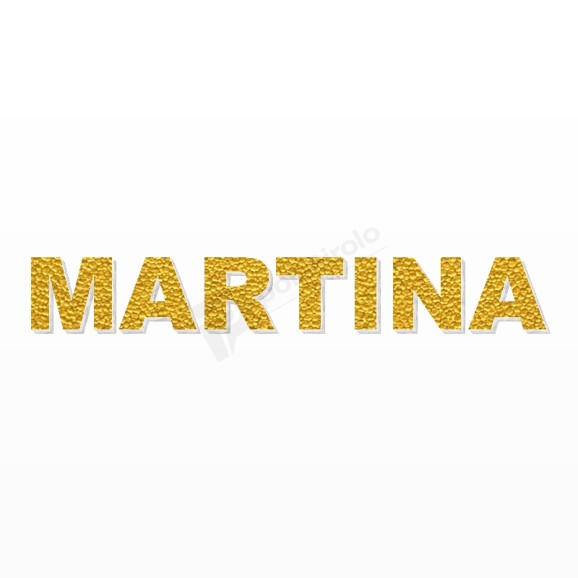 MARTINA nome in polistirolo - Arial - Oro - Senza base