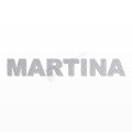 MARTINA nome in polistirolo - Arial - Argento - Senza base