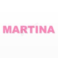 MARTINA nome in polistirolo - Arial - Rosa - Senza base
