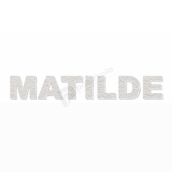 MATILDE nome in polistirolo - Arial - Bianco - Senza base