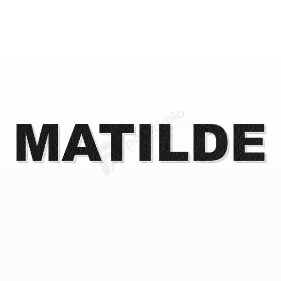 MATILDE nome in polistirolo - Arial - Nero - Senza base