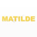 MATILDE nome in polistirolo - Arial - Giallo - Senza base