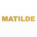 MATILDE nome in polistirolo - Arial - Oro - Senza base