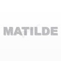 MATILDE nome in polistirolo - Arial - Argento - Senza base