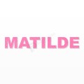MATILDE nome in polistirolo - Arial - Rosa - Senza base