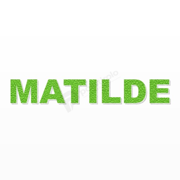 MATILDE nome in polistirolo - Arial - Verde - Senza base