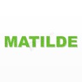 MATILDE nome in polistirolo - Arial - Verde - Senza base