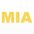 MIA nome in polistirolo - Arial - Giallo - Senza base