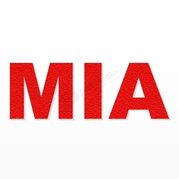 MIA nome in polistirolo - Arial - Rosso - Senza base