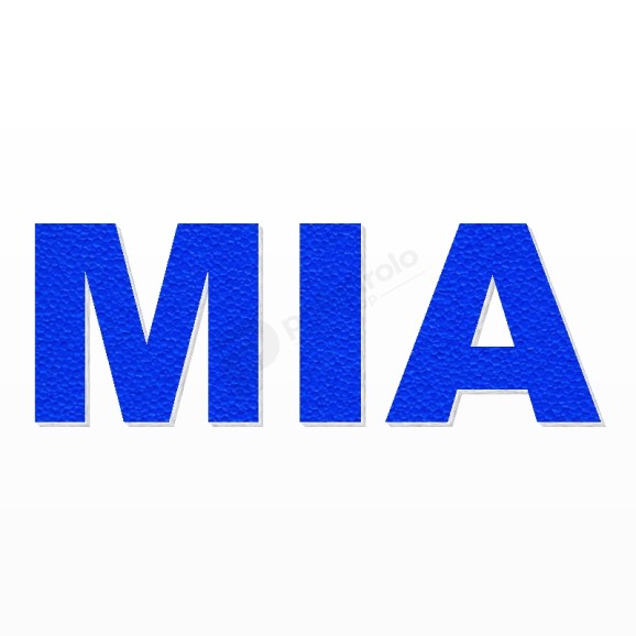 MIA nome in polistirolo - Arial - Blu - Senza base