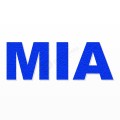 MIA nome in polistirolo - Arial - Blu - Senza base