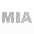 MIA nome in polistirolo - Arial - Argento - Senza base