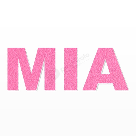 MIA nome in polistirolo - Arial - Rosa - Senza base