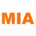 MIA nome in polistirolo - Arial - Arancione - Senza base