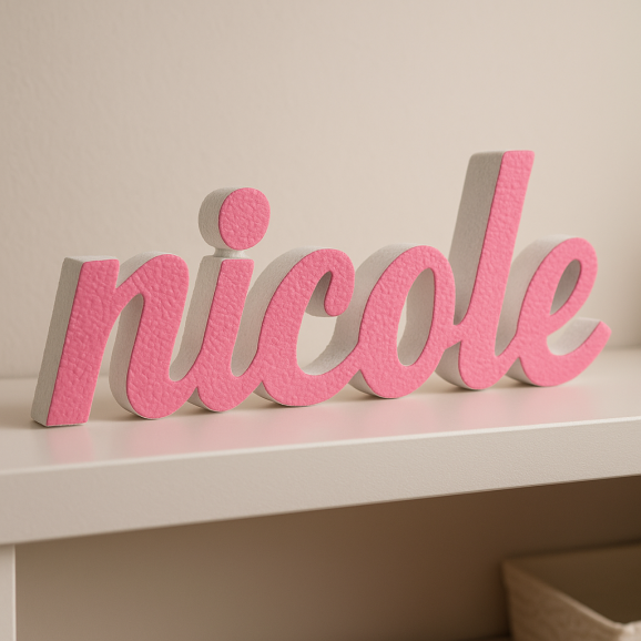 NICOLE nome in polistirolo - Ristella - Rosa -...