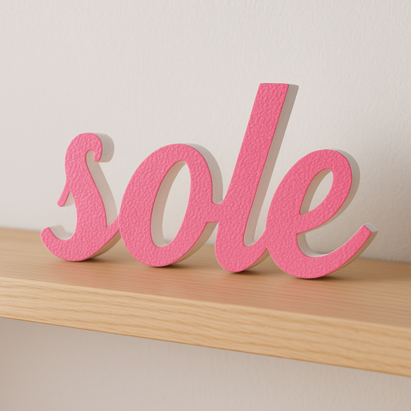 SOLE nome in polistirolo - Ristella - Rosa -...