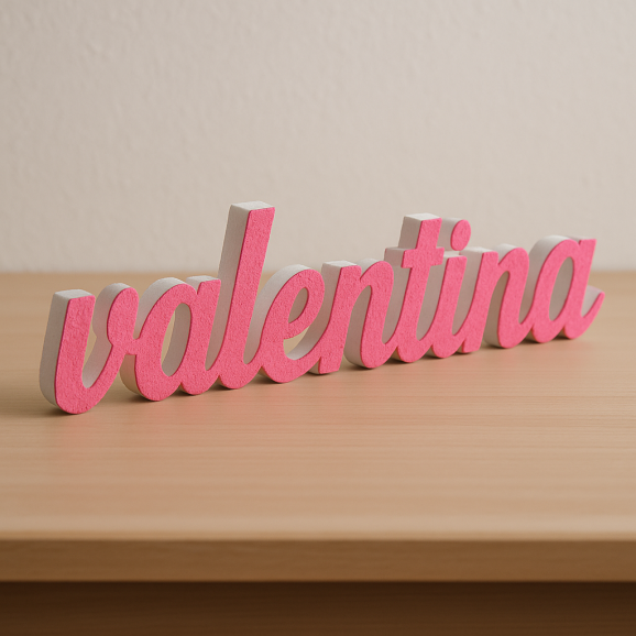 VALENTINA nome in polistirolo - Ristella - Rosa...