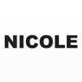 NICOLE nome in polistirolo - Arial - Nero - Senza base