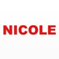 NICOLE nome in polistirolo - Arial - Rosso - Senza base
