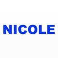 NICOLE nome in polistirolo - Arial - Blu - Senza base