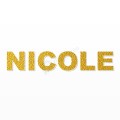 NICOLE nome in polistirolo - Arial - Oro - Senza base