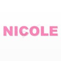 NICOLE nome in polistirolo - Arial - Rosa - Senza base